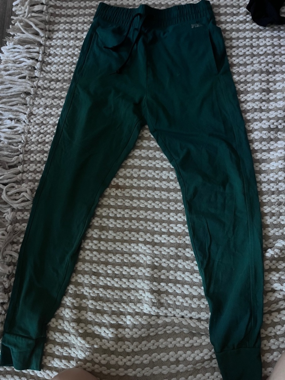 PINK Victoria's Secret Dark Green Jogger Sweatpants